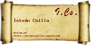 István Csilla névjegykártya