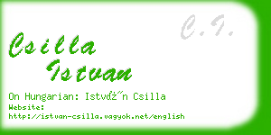 csilla istvan business card